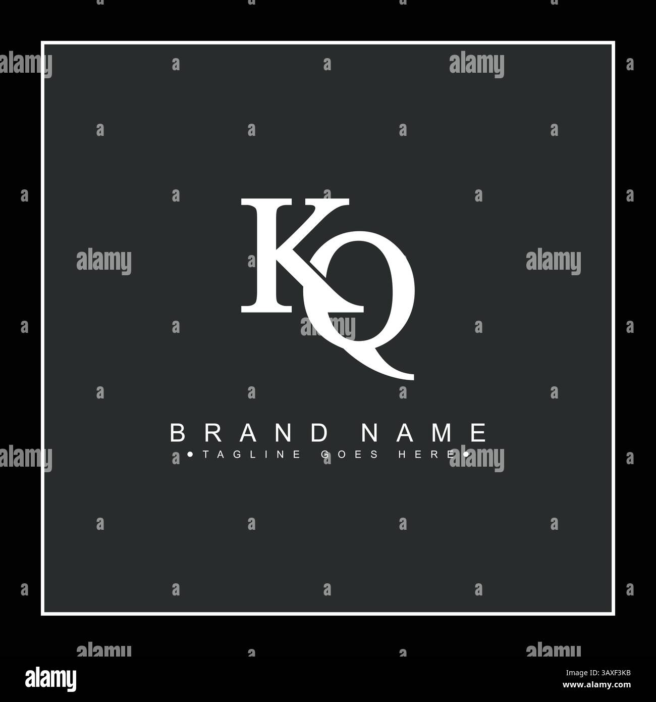 Vector Template for Initial Letter KQ Logo - Elegant Monogram Logo for ...