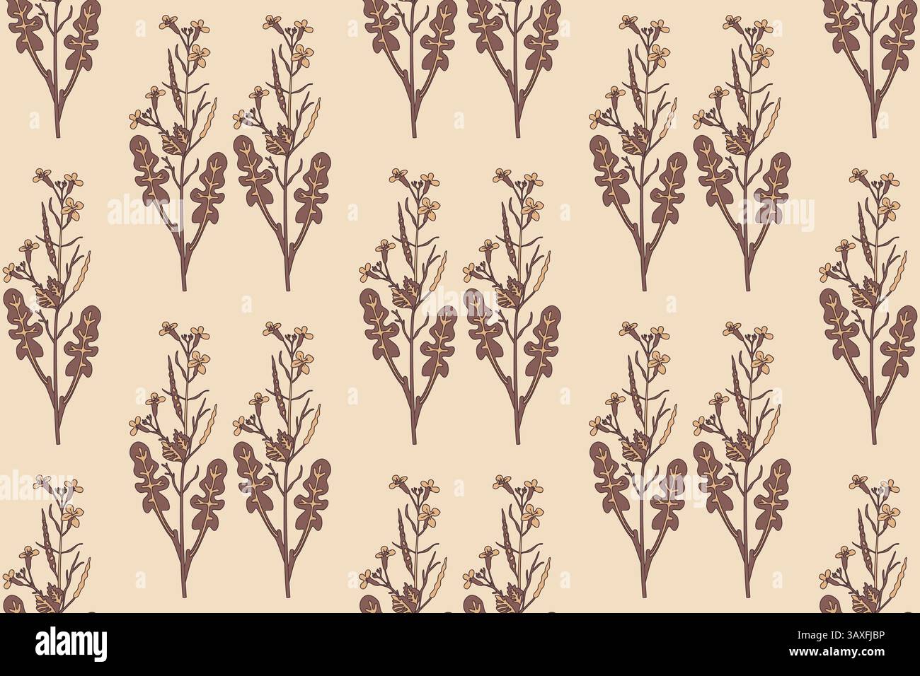 Botanical floral seamless pattern with wildflowers bouquet vector ...