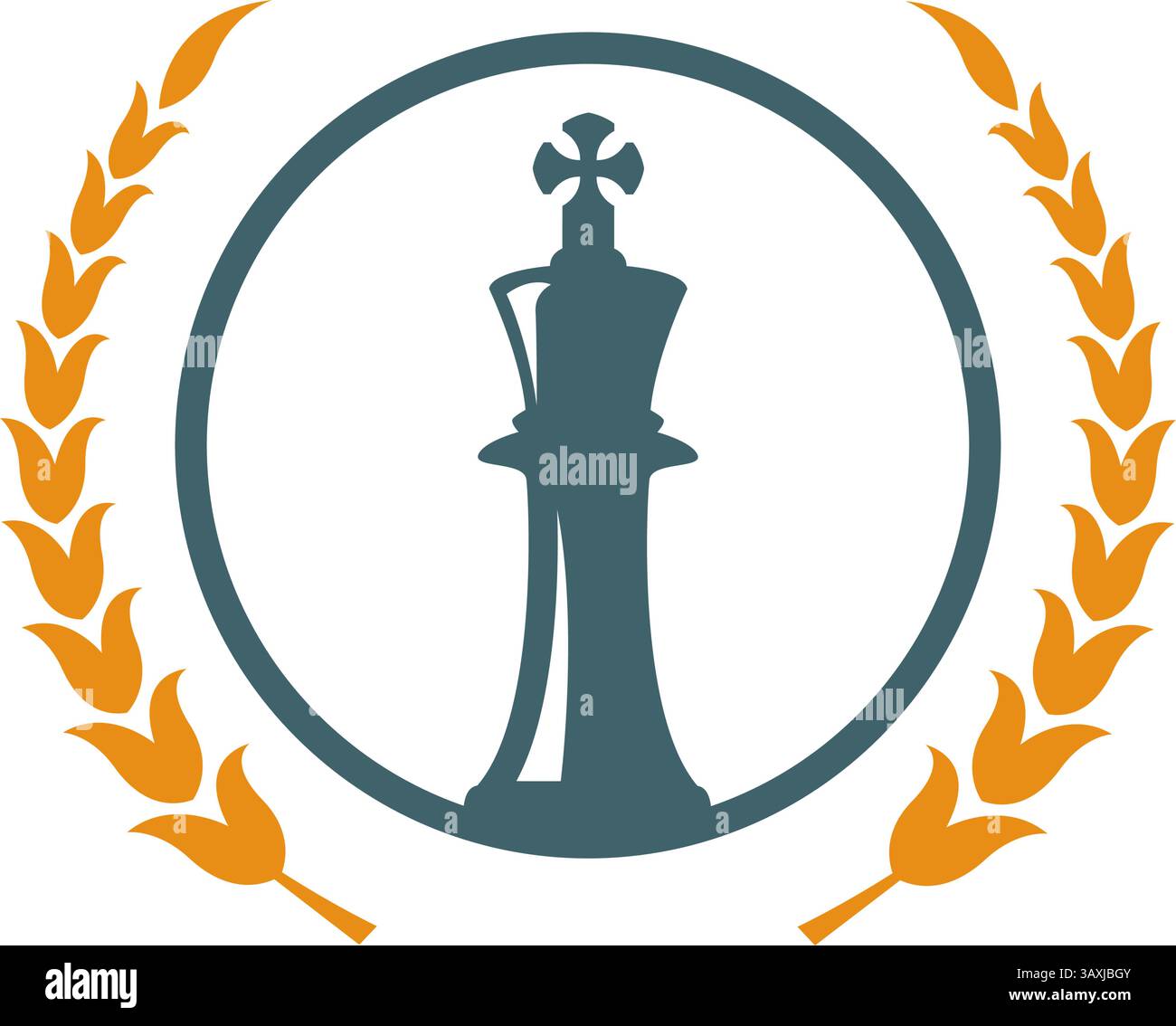 Chess piece logo design template Stock Vector