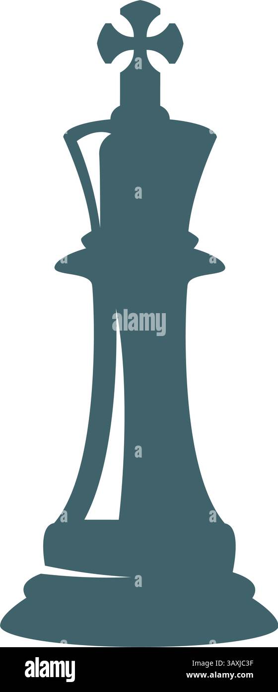 Chess piece logo design template Stock Vector