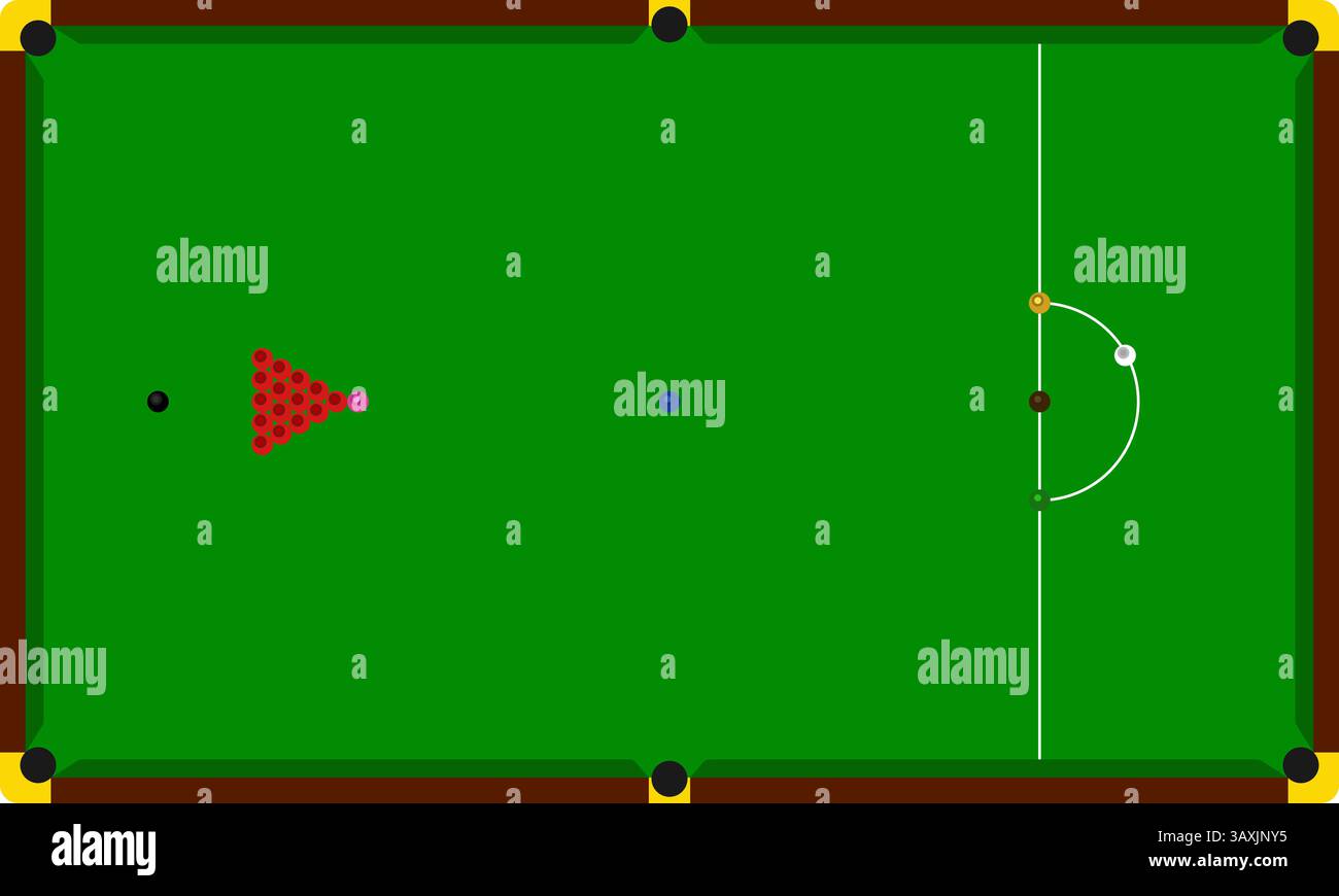 Snooker billiard table with lines and balls Stock Vector Image & Art ...