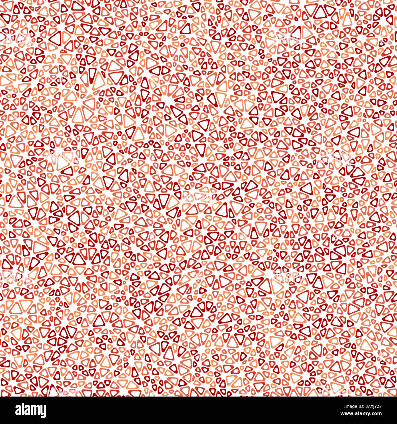 Minimal geometric background. Tiny triangles size. Monotone style. Rounded triangular cells outlined. Repeatable pattern. Crimson Spectrum. Stock Vector