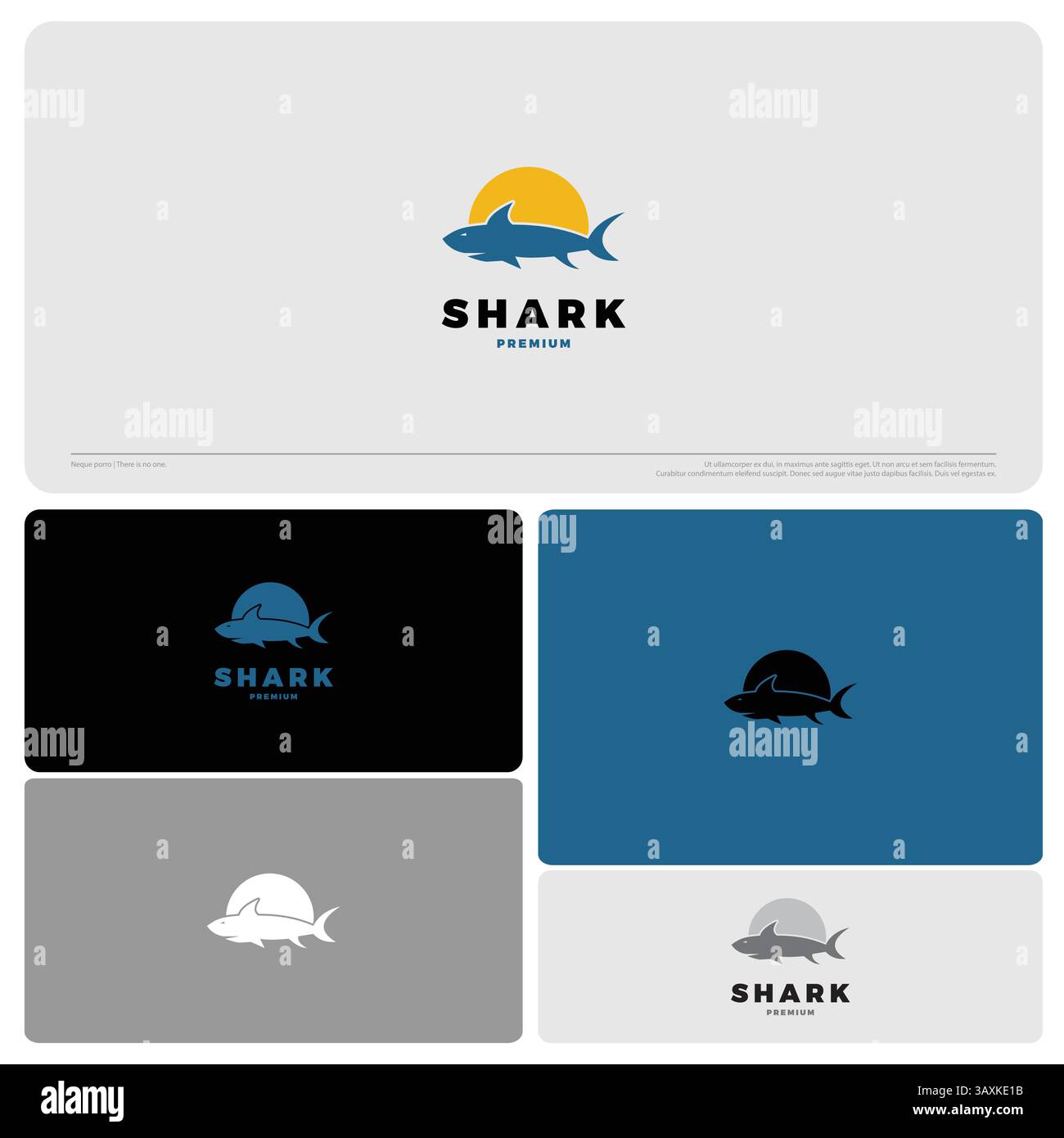 shark logo vector icon illustration Stock Vector