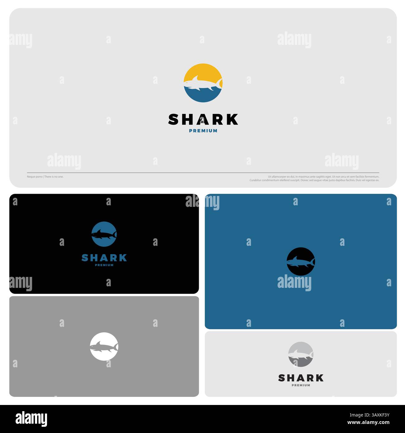 shark logo vector icon illustration Stock Vector