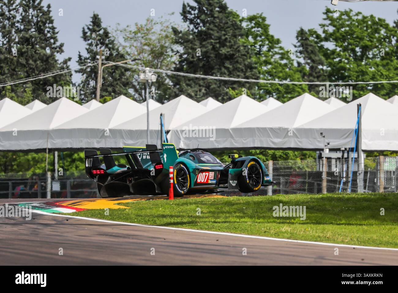 Imola, Italy, 20 April 2025,#007 Aston Martin Thor Team (GBR) Aston Martin Valkyrie (Hypercar) driven by Harry Tincknell (GBR) / Tom Gamble (GBR) / Ross Gunn (GBR), during the 6 Hours of Imola, the second round of the 2025 FIA WEC Championship, at the Autodromo Enzo & Dino Ferrari in Imola, Italy, from 16 to 20 April 2025. Credit: Kristof Vermeulen Photography/Alamy Live News Stock Photo
