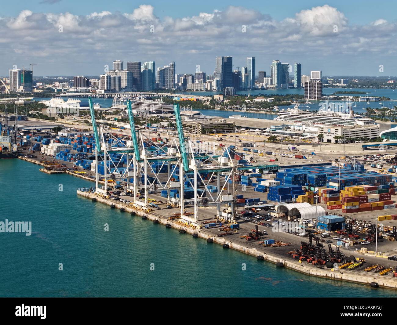 Shipping Container Florida Miami, Florida - February 04, 2025: Cargo shipping container in Miami ...