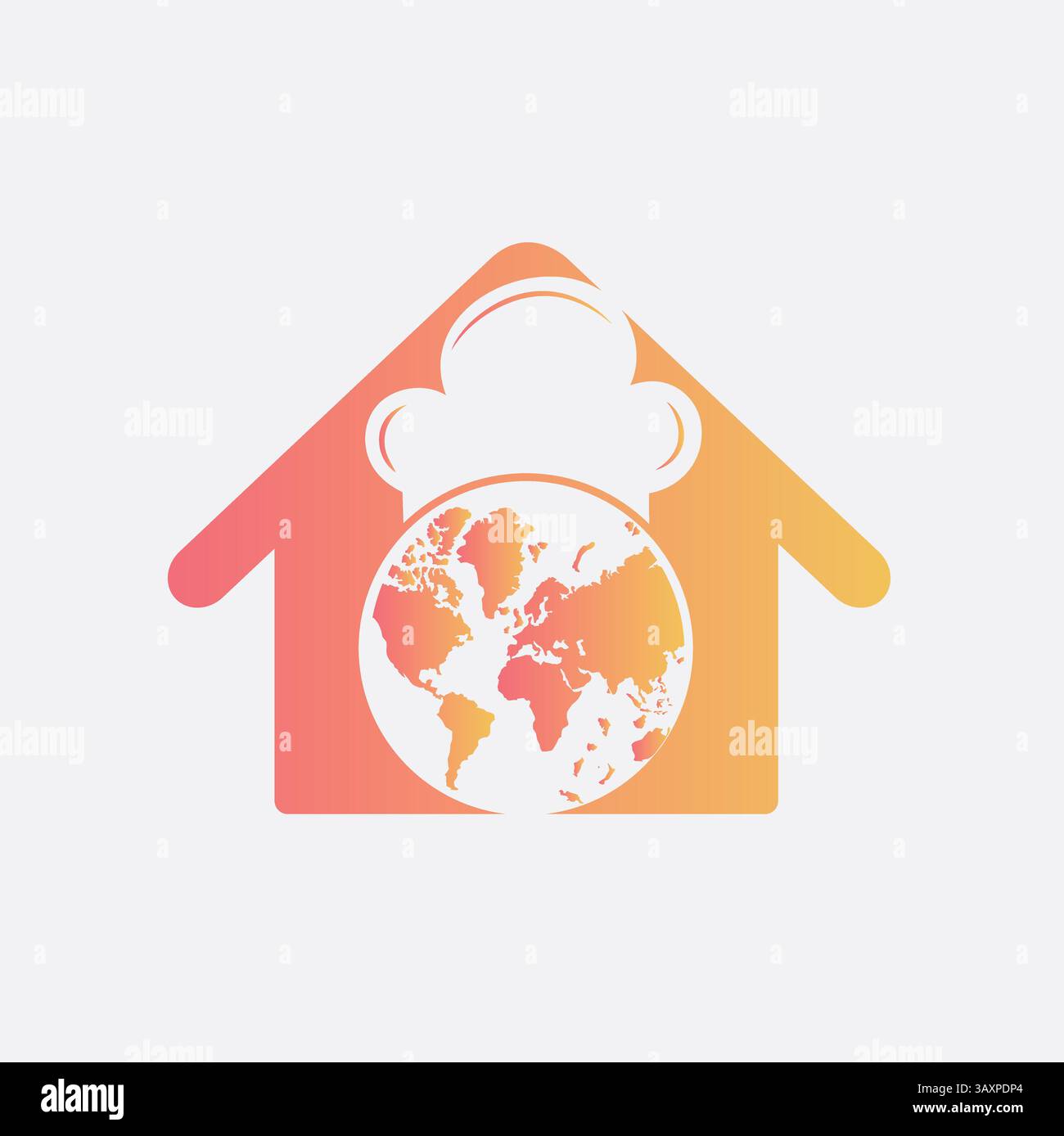 Cuisine global Vector store Logo design Gradient color new design Stock Vector