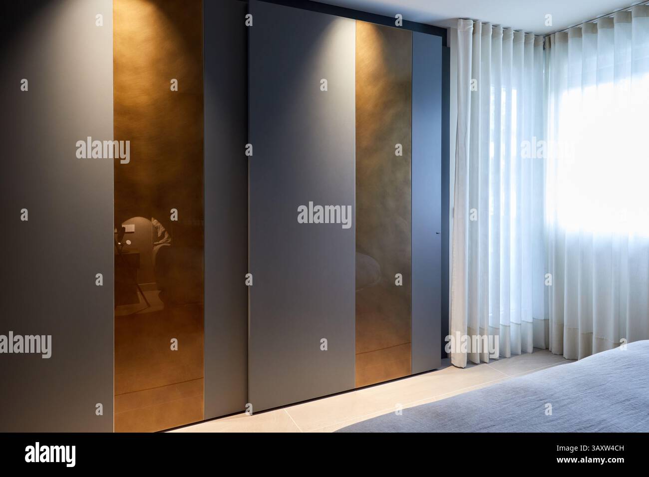 Wardrobe, bedroom, interior design, Home, Basque Country, Spain Stock Photo