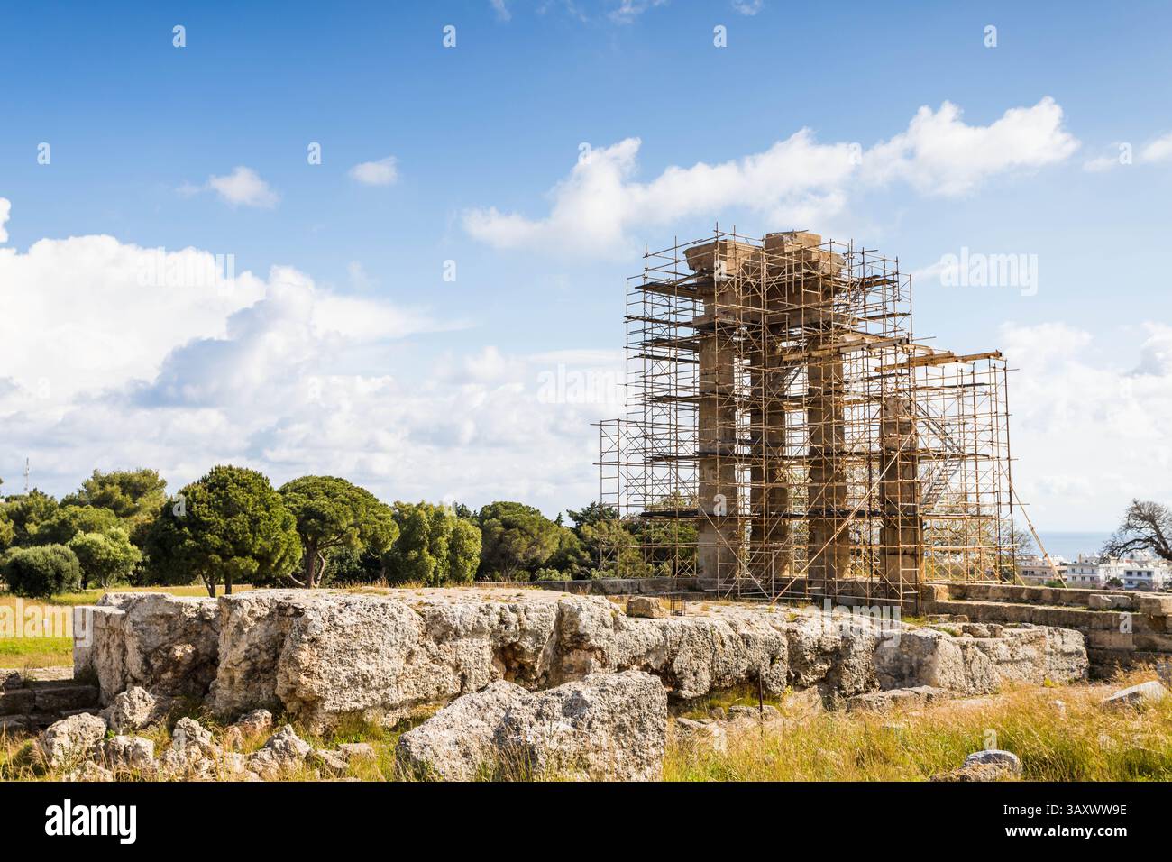 Sephardic Temple Rhodes The Temple of Appolo, a Doric style temple also known as the Acropolis ...