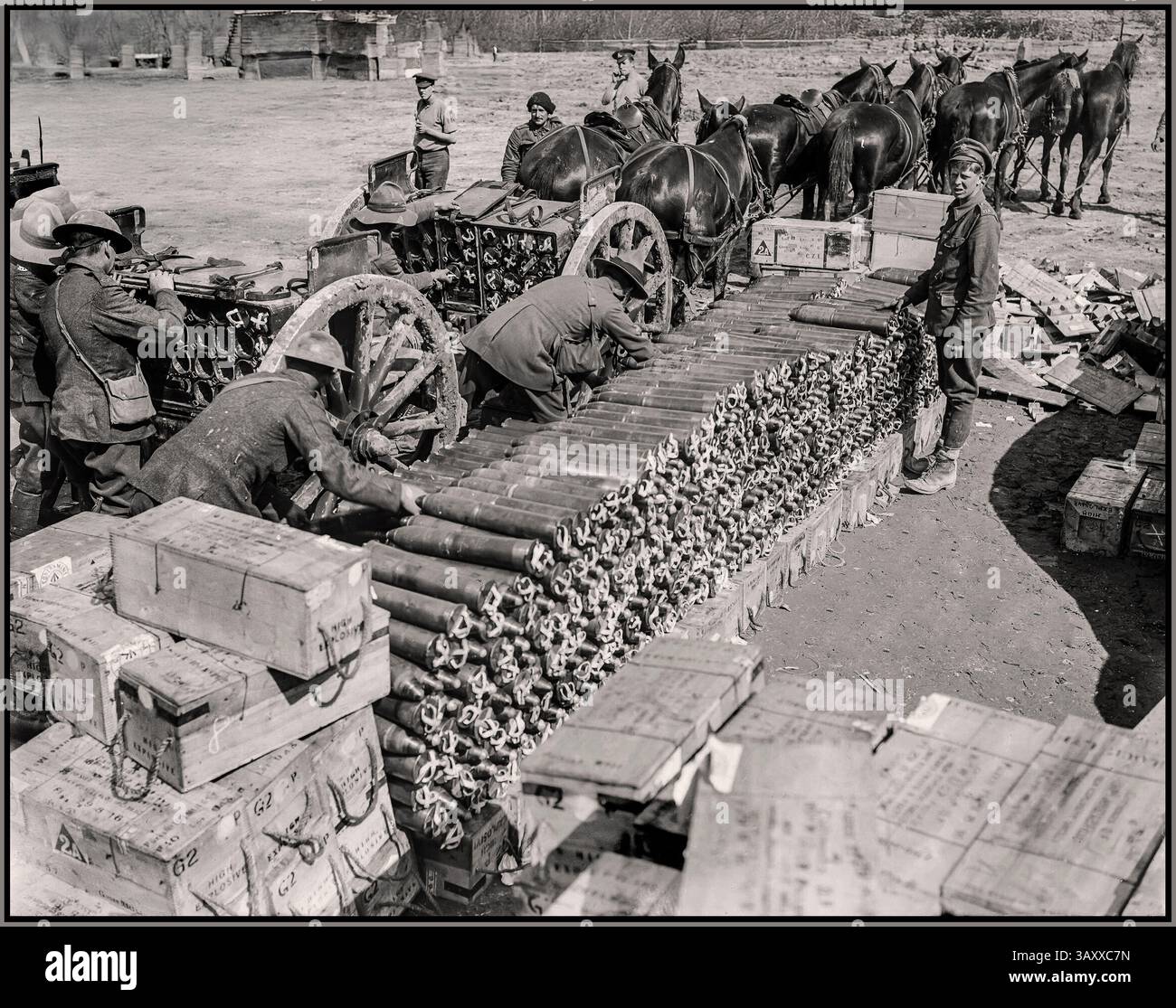 WW1 photo of destroyed French ammunition caisson WW1 photo of destroyed French ammunition caisson