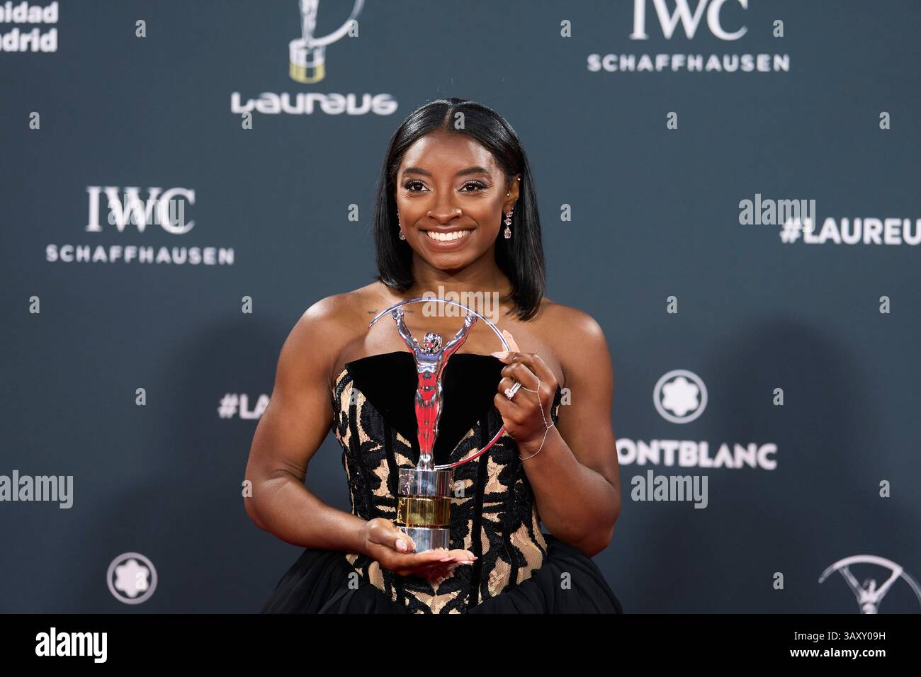 Simone Awore April 21, 2025, Madrid, Madrid, Spain: Simone Biles Sportswoman of the ...