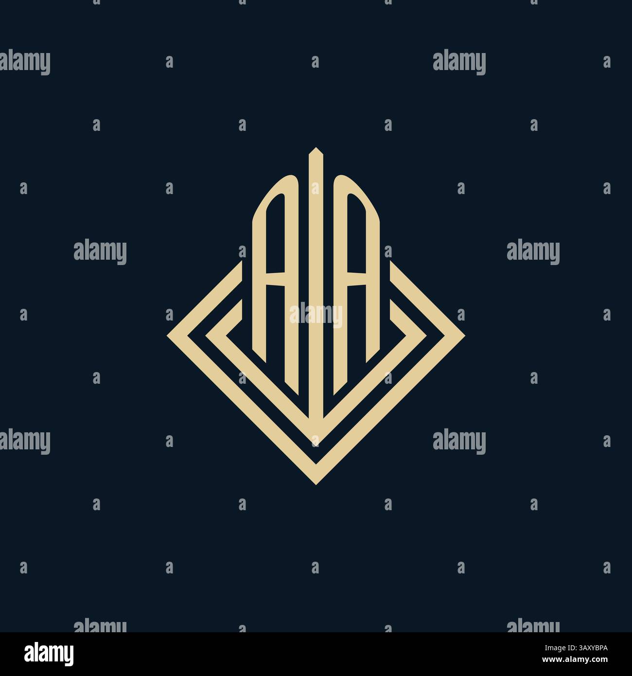 Initials AA logo rhombus lines shape style, luxury modern real estate ...