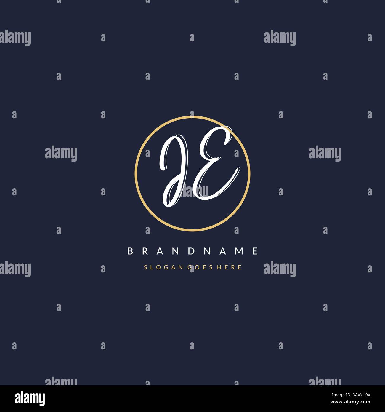 Initial letter IE logo monogram feminine style with circle line design ...