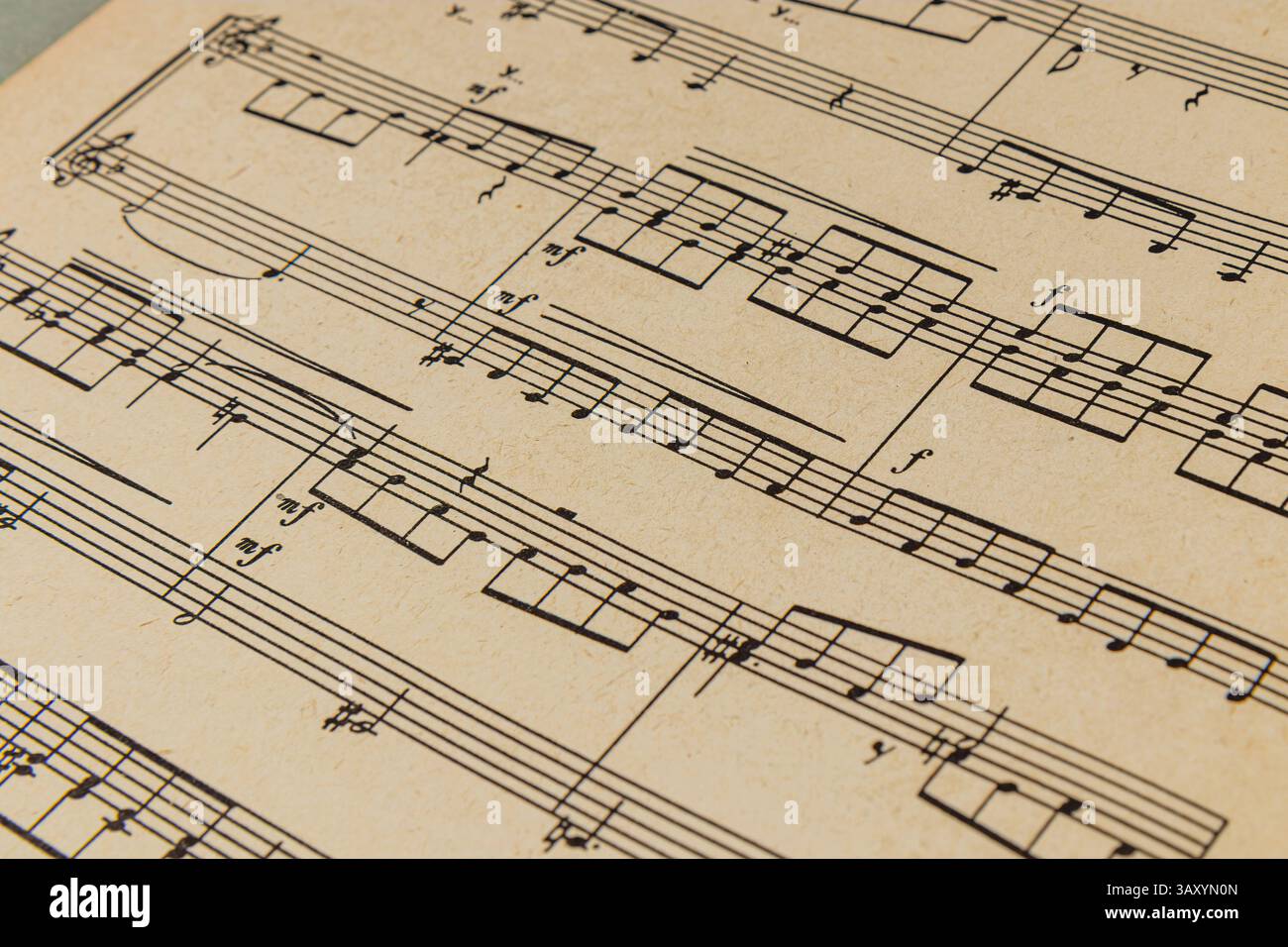 Intricate layout of musical notation hi-res stock photography and ...