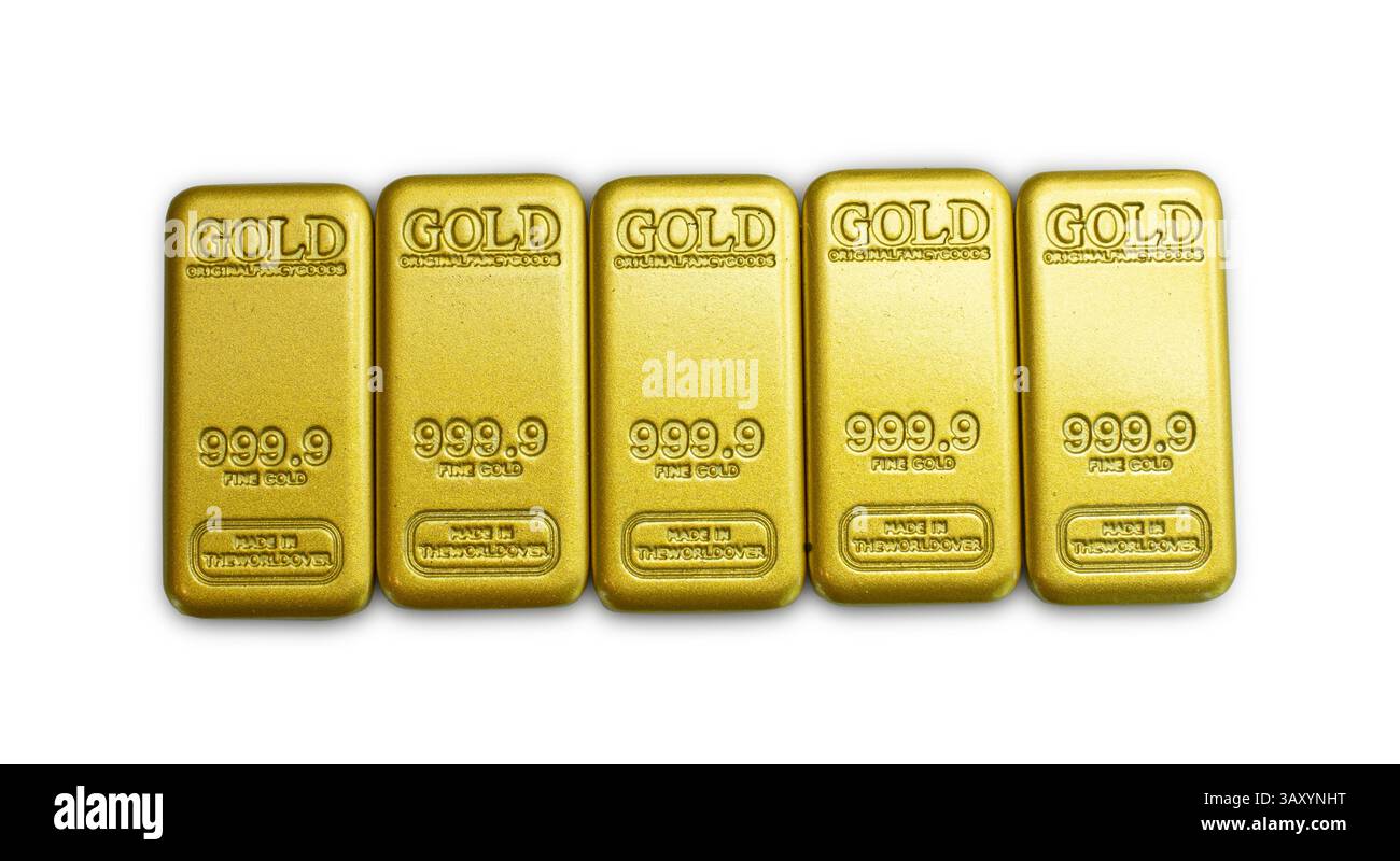 Gold bars on top of money hi-res stock photography and images - Alamy