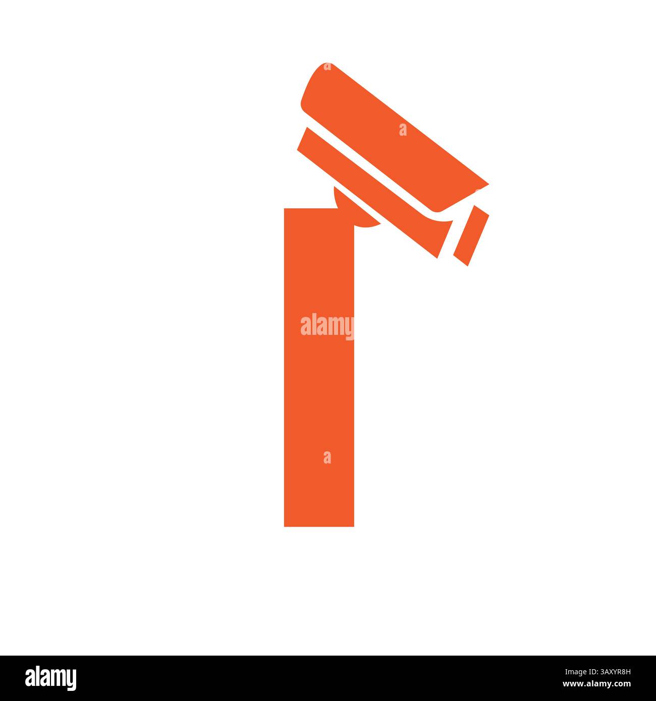 Initial Letter I Security Camera Icon, CC tv Symbol Vector Template Stock Vector