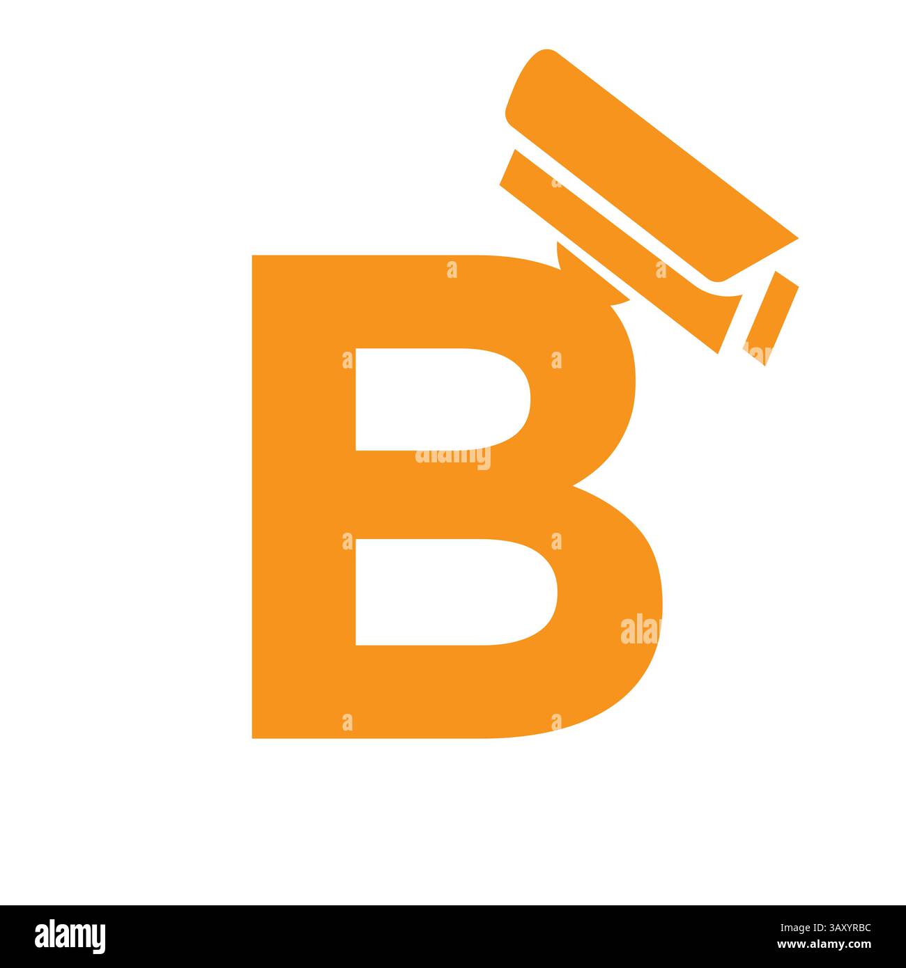 Initial Letter B Security Camera Icon, CC tv Symbol Vector Template ...