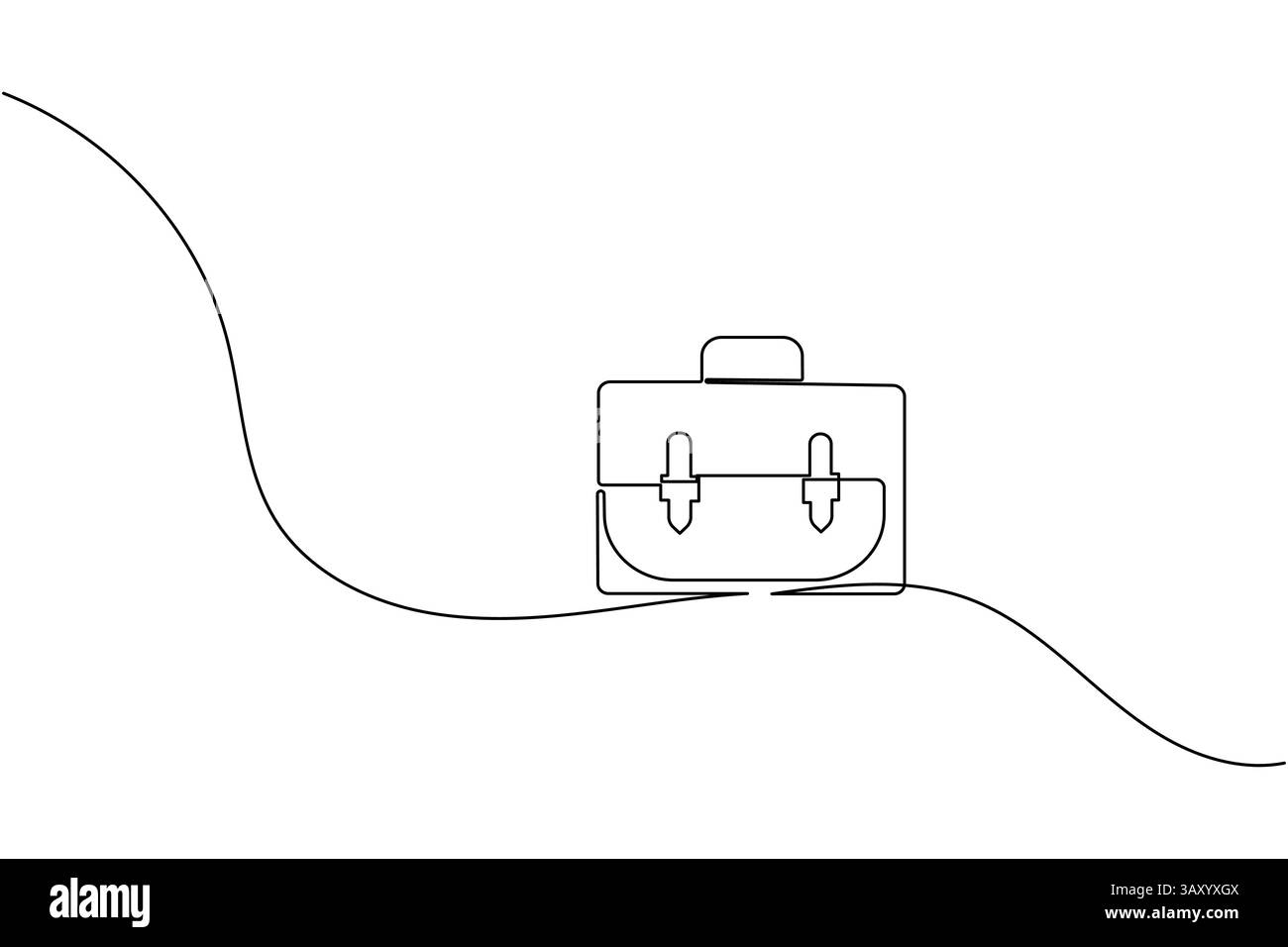 Briefcase continuous one line drawing and minimalist style isolate ...
