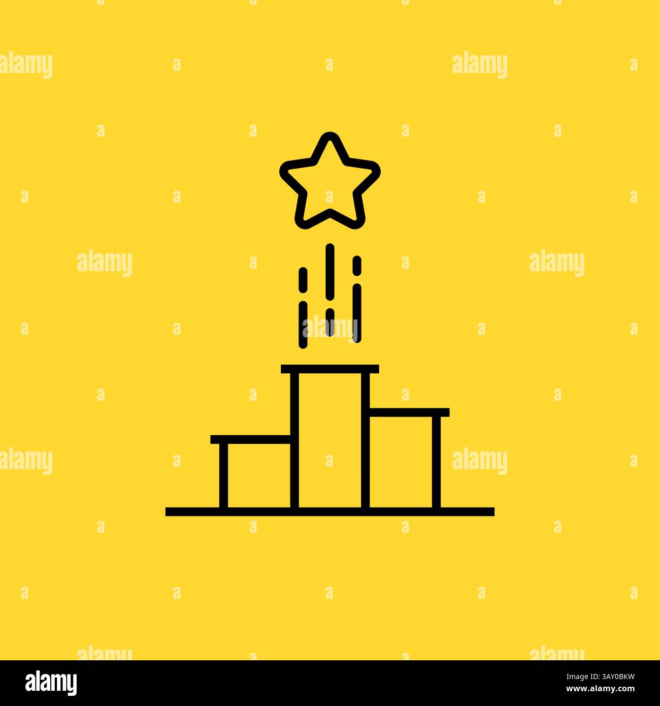 thin line winner podium like challenge Stock Vector