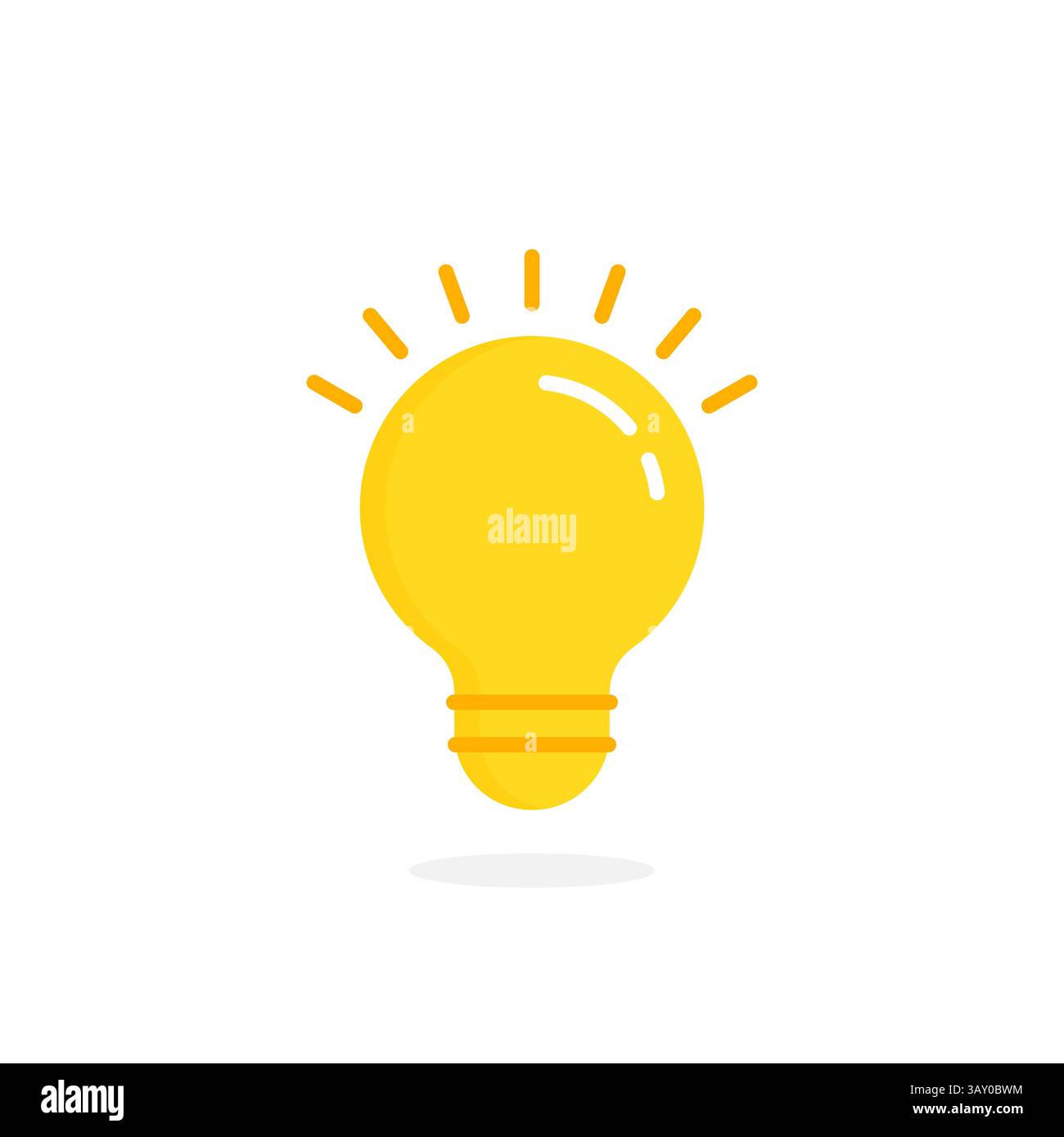 yellow lightbulb icon like quick tip Stock Vector