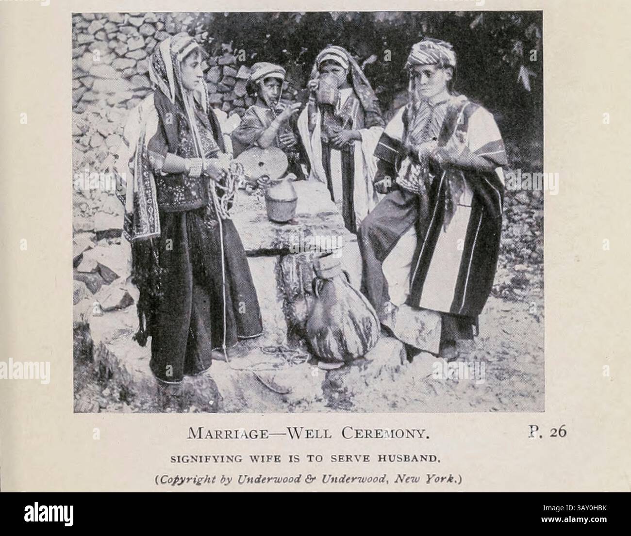 Marriage - well ceremony signifying wife is to serve husband from ...