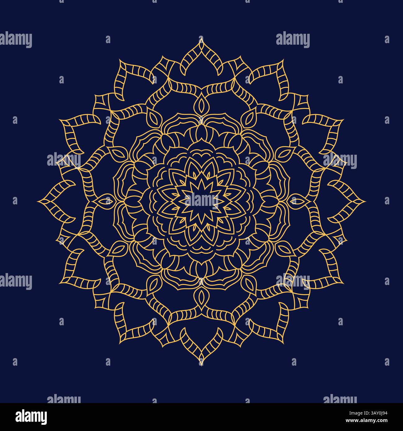 Golden Mandala Vector Design Element Stock Vector