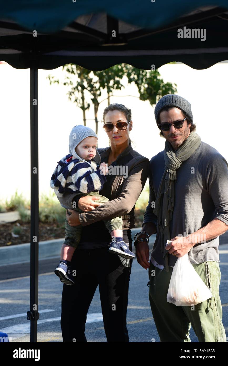 Husband greg lauren and their son sky cole hi-res stock