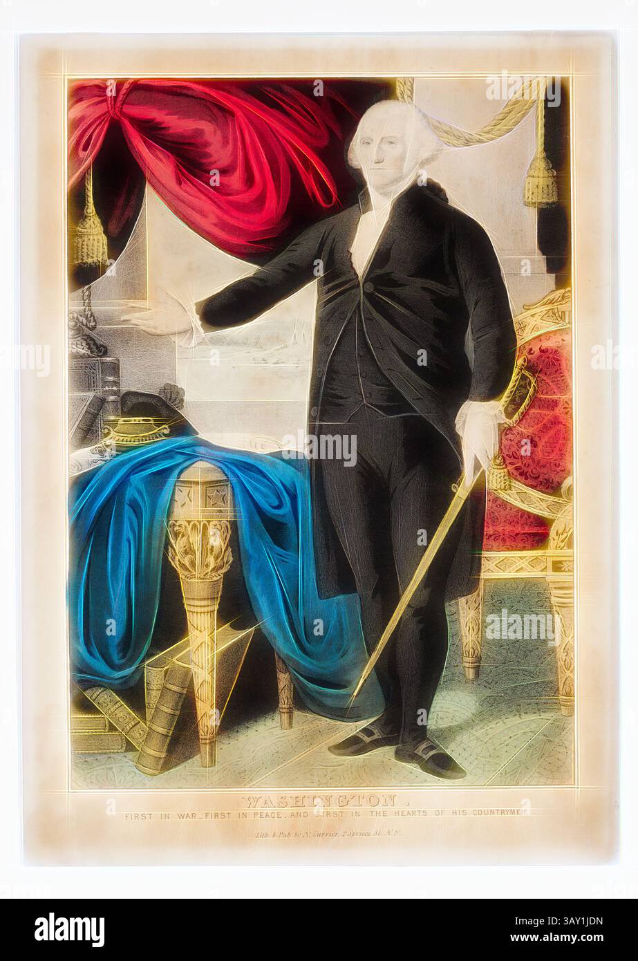Stately Portrait A stately portrait of a historical figure, dressed in formal attire and ...