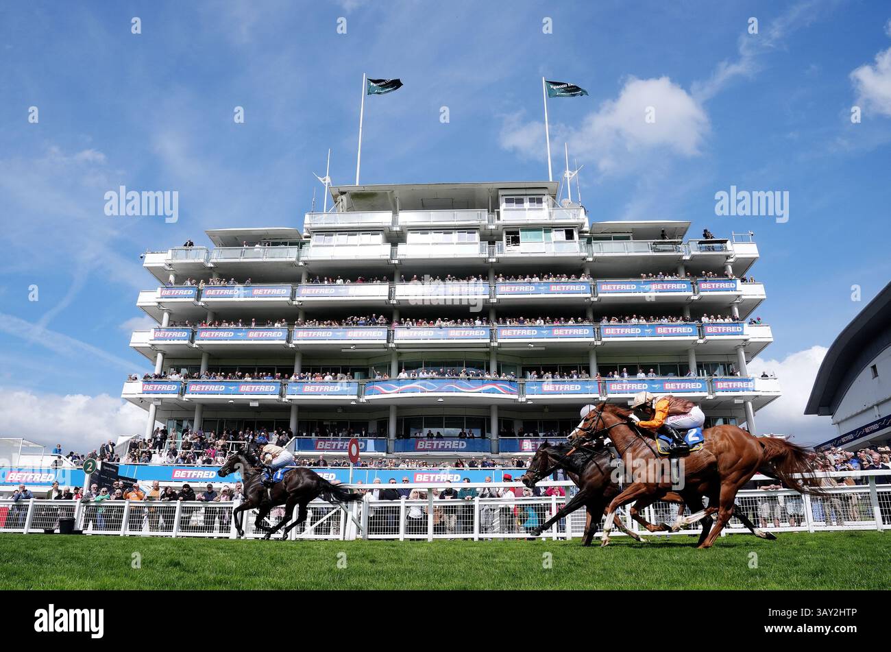 Spartan Arrow ridden by Hollie Doyle (left) on their way to winning the ...