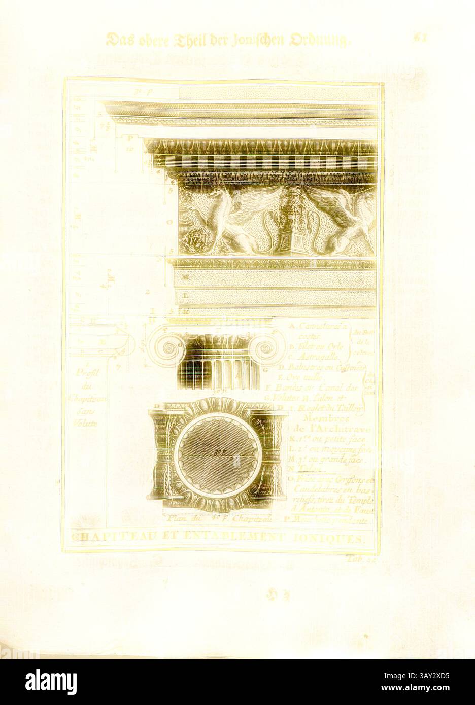 An illustration depicting architectural details, including a decorative ...