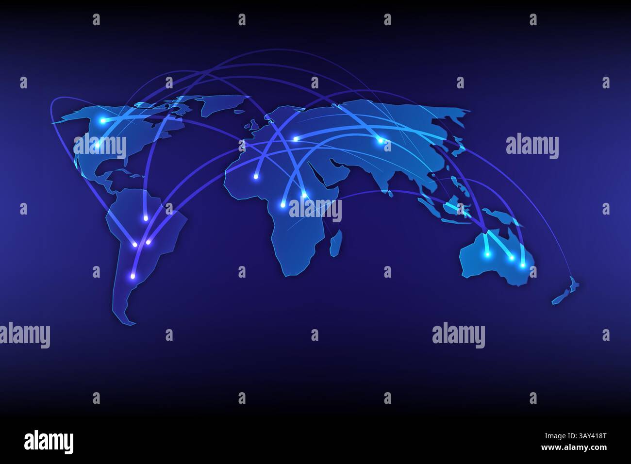Business Technology Concept Worldwide Global connection communication ...