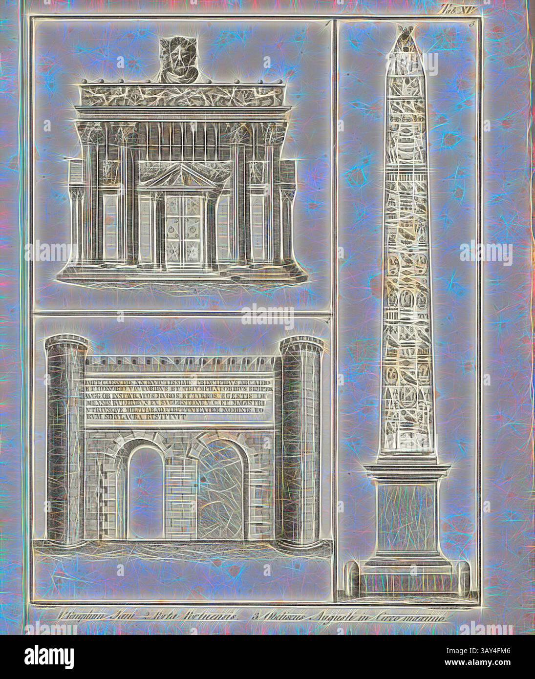A detailed illustration showcasing iconic architectural structures ...