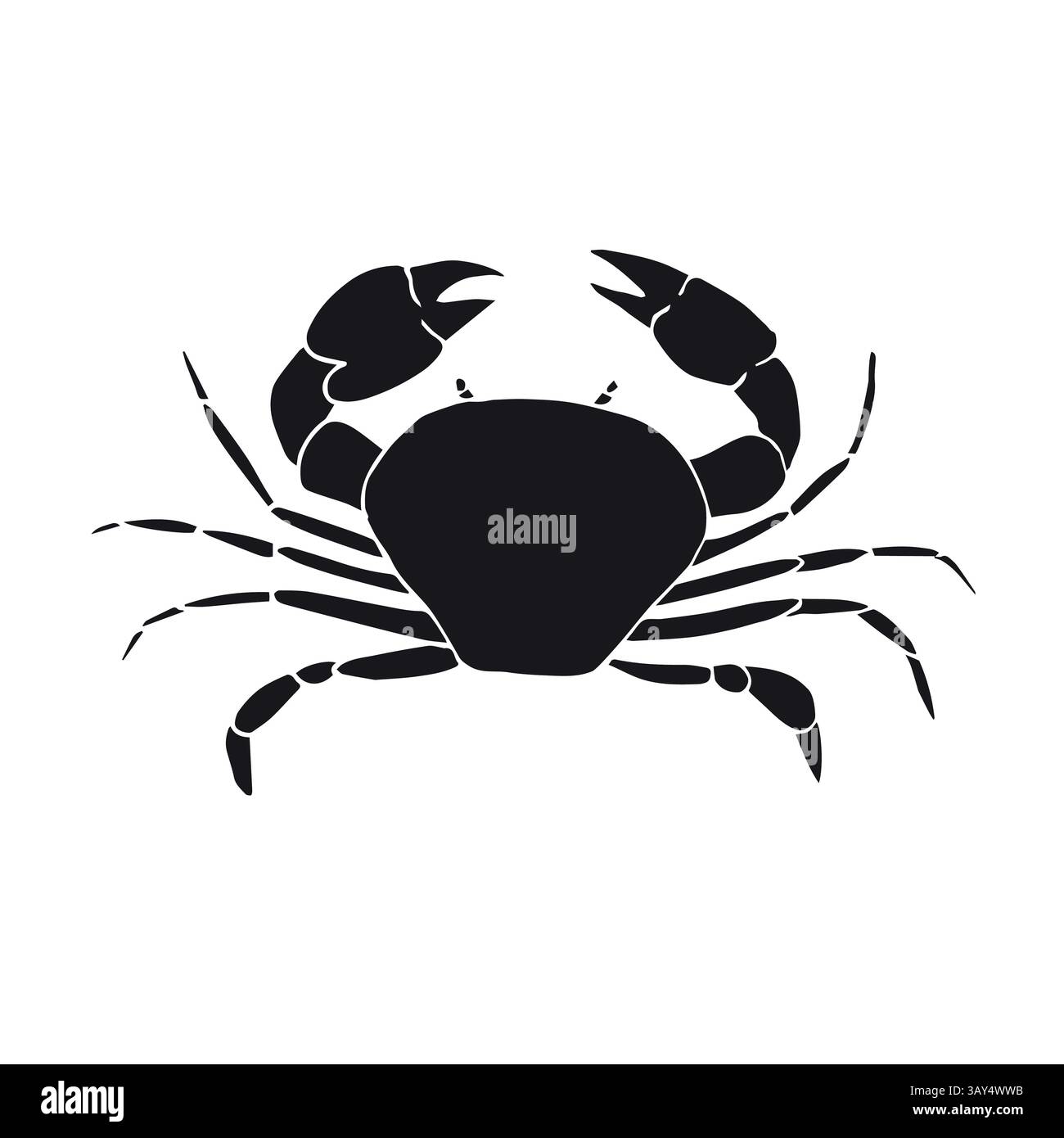 Vector hand drawn sketch doodle crab isolated on white background Stock ...