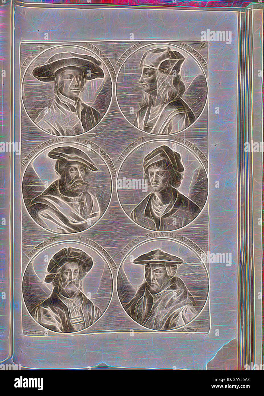 Collection of six circular portraits hi-res stock photography and ...