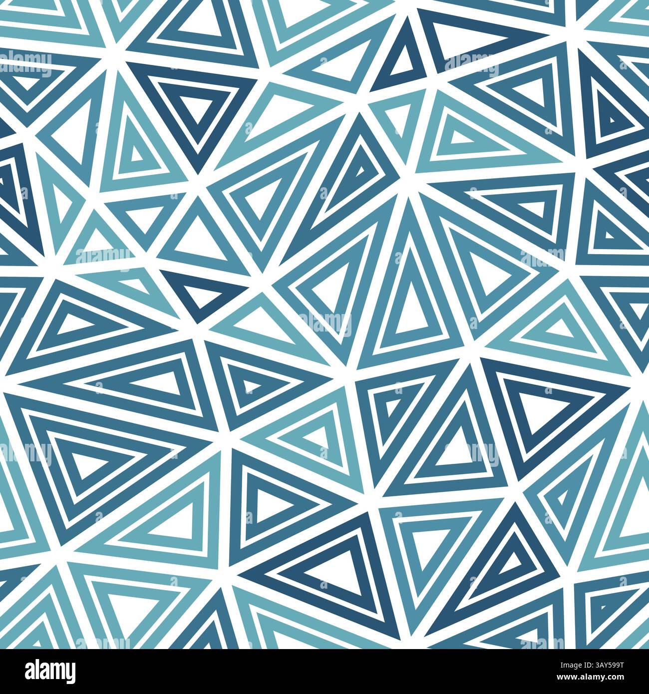 Vector science background. Large shape size. Multiple repeated inner triangles. Monotone style. Repeatable pattern. Trending vector tiles. Stock Vector