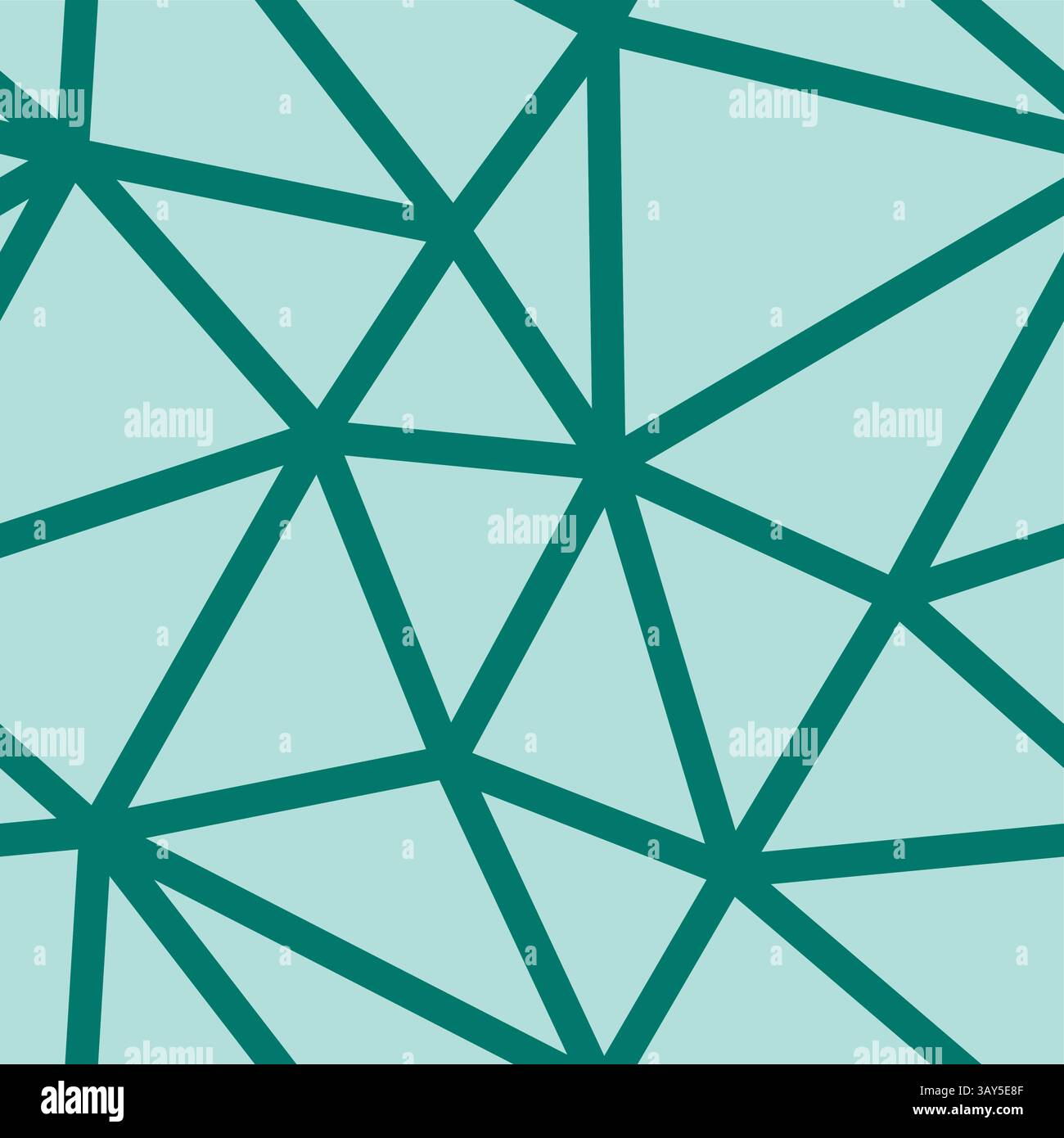 Minimalistic triangles background. Teal color. Big triangles size. Medium lines weight. Repeatable pattern. Seamless tileable vector illustration. Stock Vector