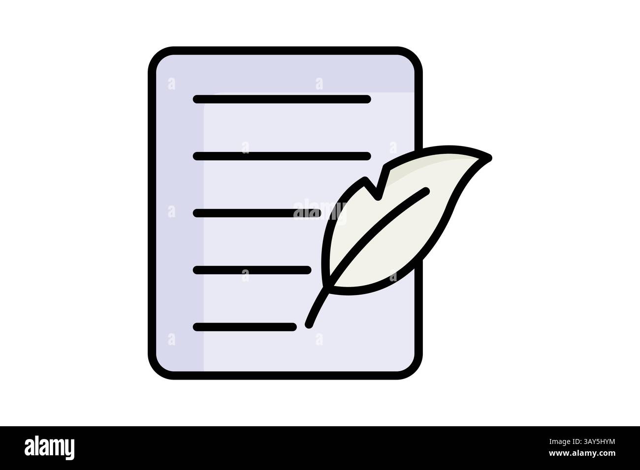 Quill icon. colored outline icon style. icon related to finality of ...