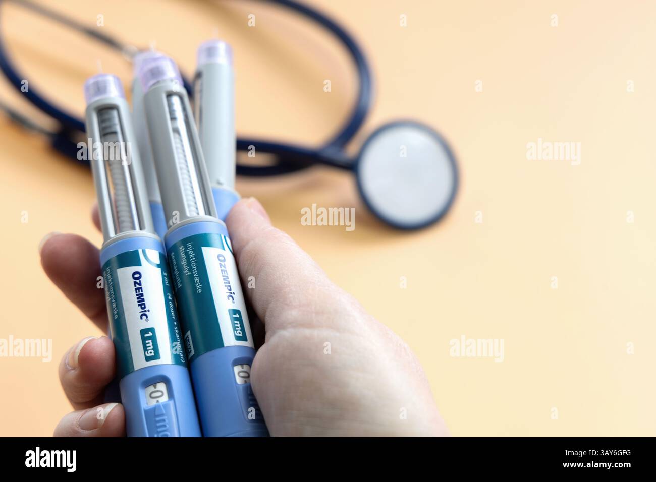 Insulin Injection Blue Blue Insulin injection pen for diabetics and weight loss. Copenhagen ...