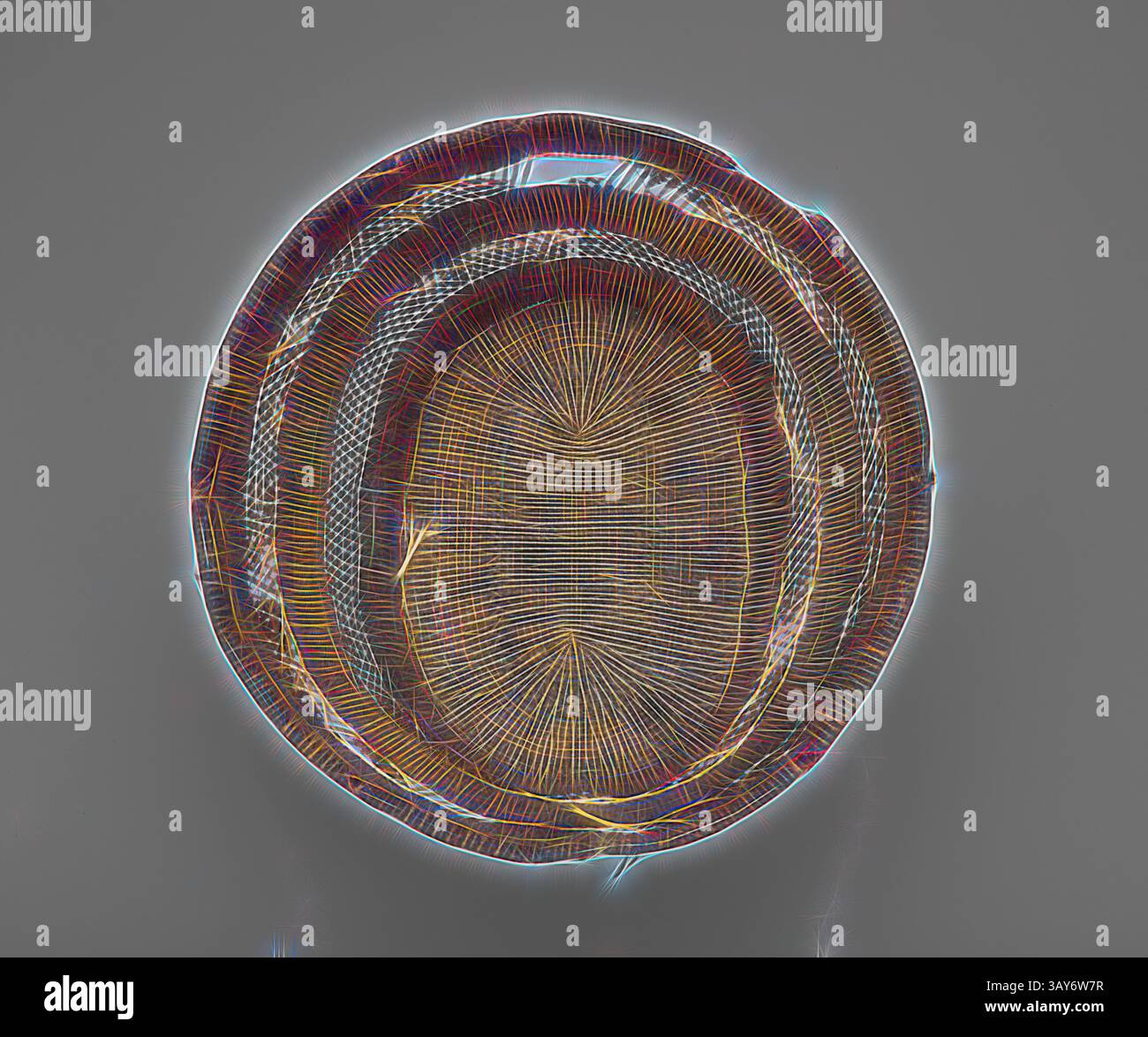 Natural Objects Radiating Pattern A circular object with intricate, radiating patterns resembling fine ...
