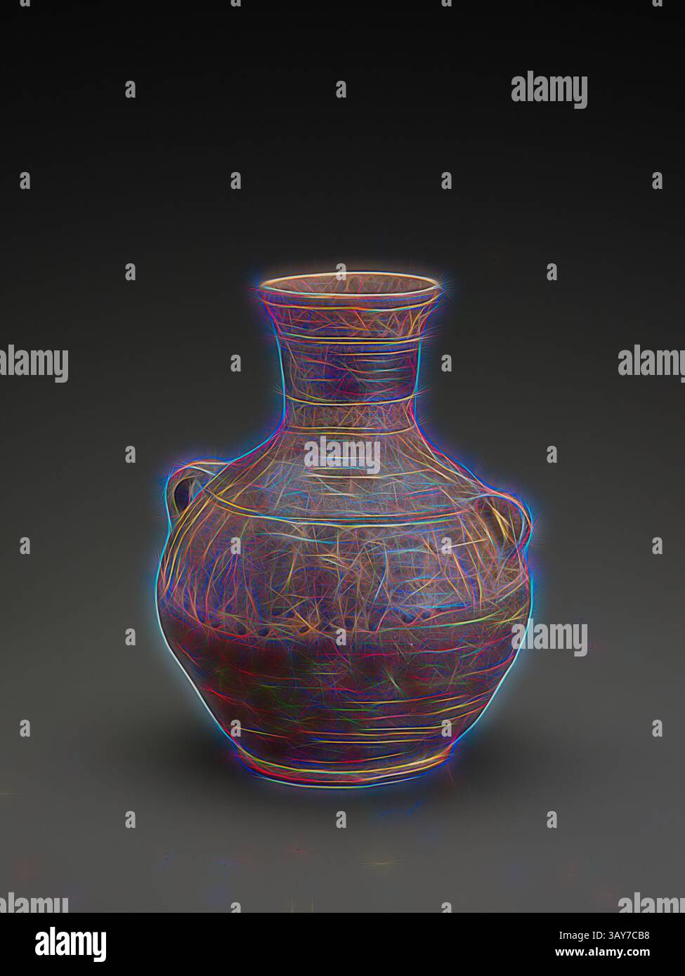An intricately designed ancient pottery vessel, showcasing distinct ...
