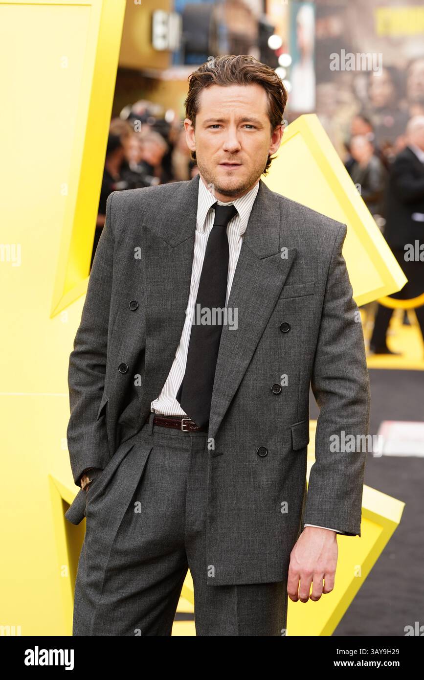 Lewis Pullman arriving for a special screening of Thunderbolts at