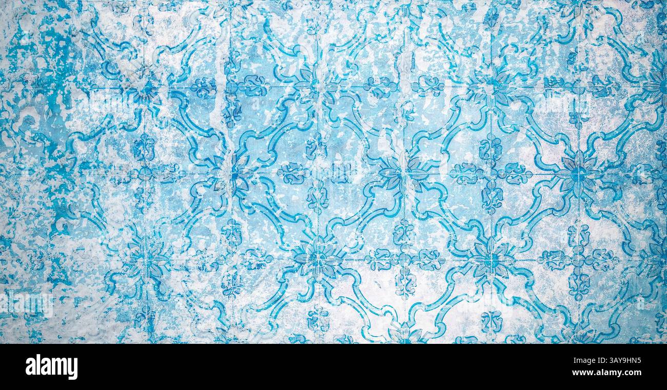 Blue and white retro texture. Nice vintage background. Stock Photo