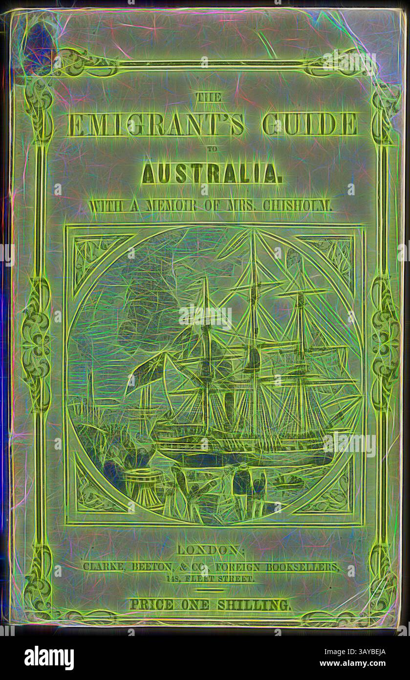 The cover of a historical guide to Australia, featuring an intricate ...