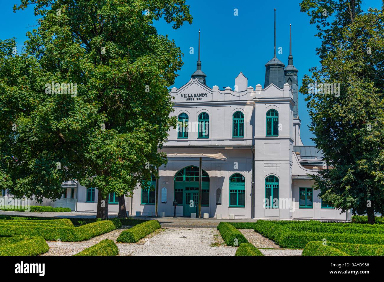 Villa Sandy in Slovak town Kosice.IMAGE Stock Photo