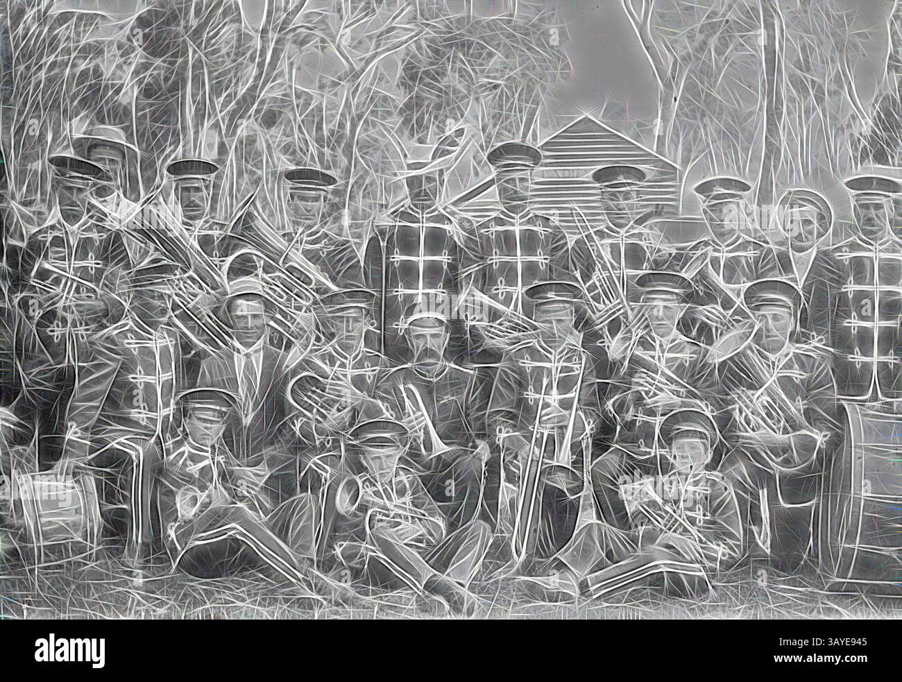 Large group of musicians poses together hi-res stock photography and ...