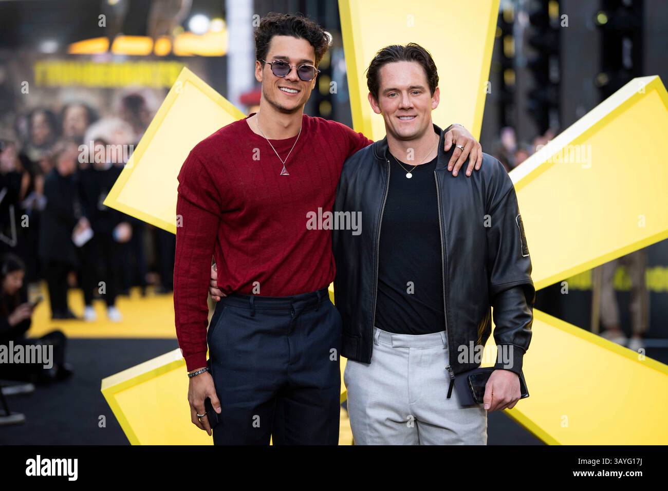 Dave Templer Miles Nazaire, left, and David Templer pose for photographers upon ...