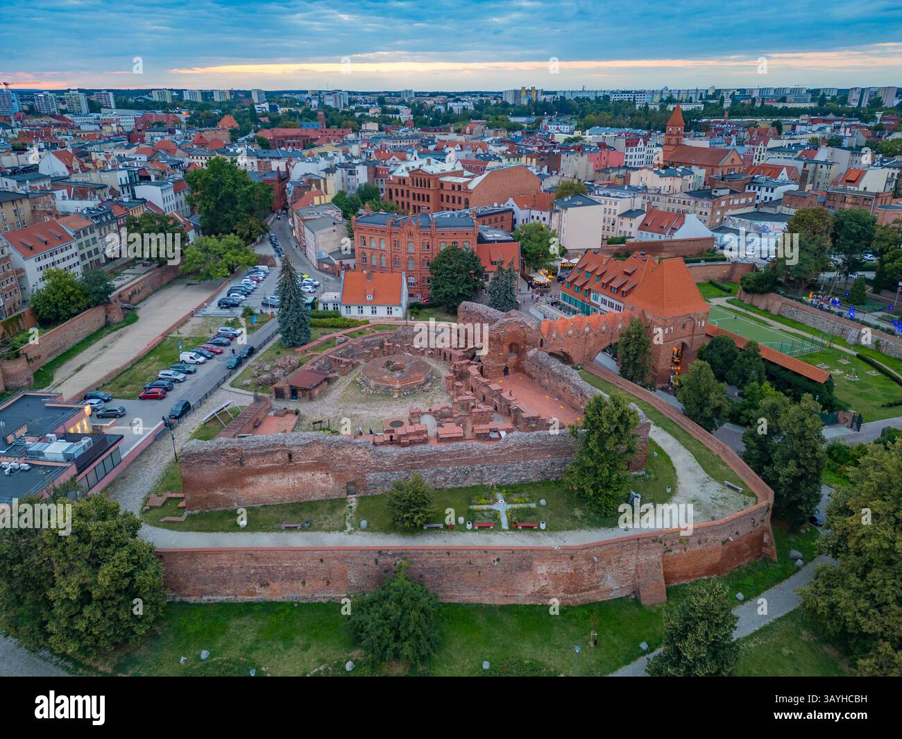 Sunset Panorama Of Ruins Of Teutonic Castle In Torun In Poland IMAGE sunset-panorama-of-ruins-of-teutonic-castle-in-torun-in-poland-image
