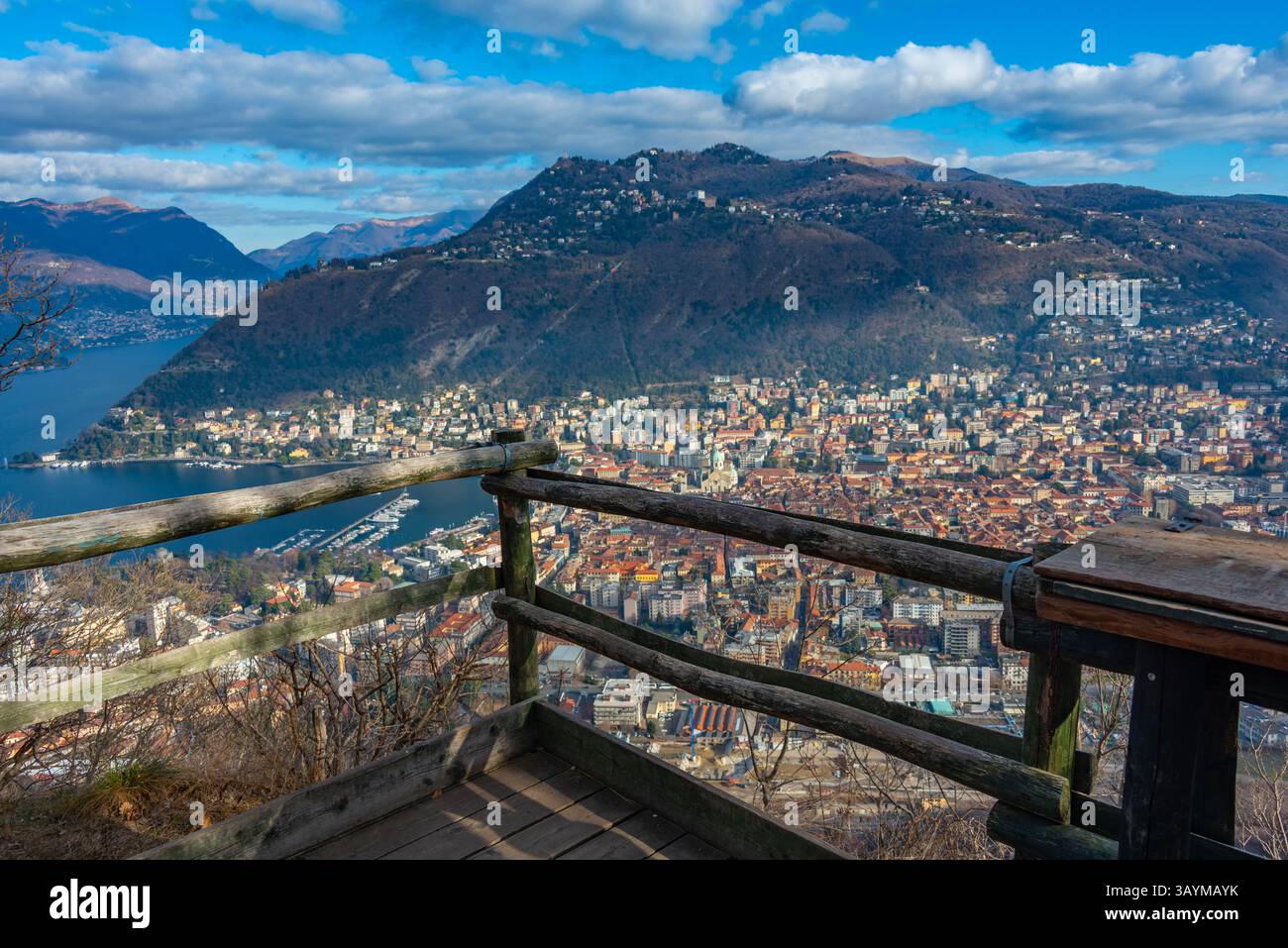 Panorama view of Como in Italy.IMAGE Stock Photo