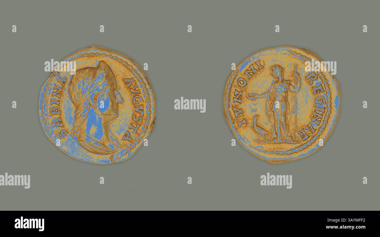 A pair of ancient coins featuring intricate designs. One side depicts a ...