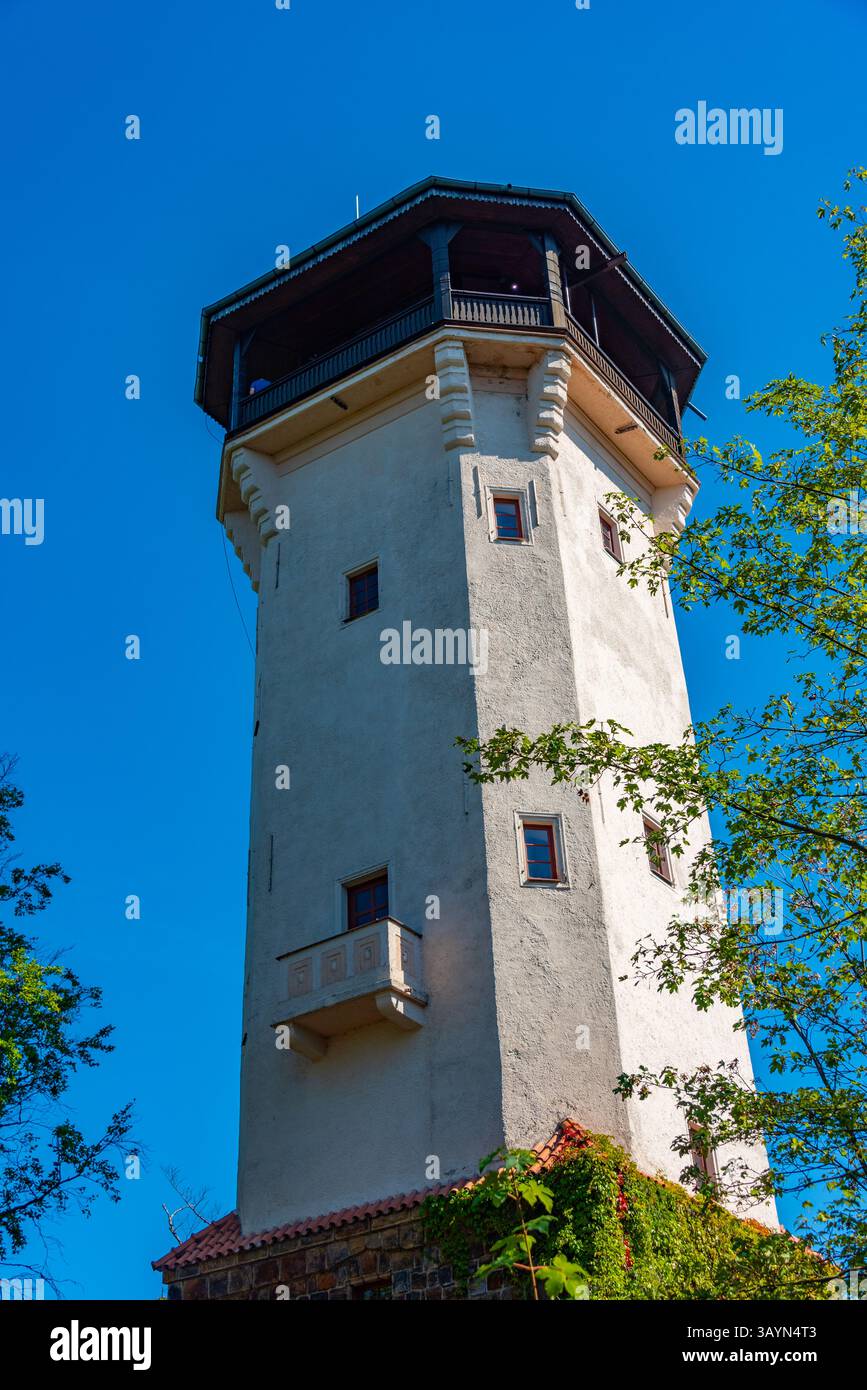 Diana lookout tower in Karlovy Vary, Czech republic.IMAGE Stock Photo